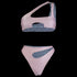 Diamond Bay Bikini in Glitterati Reversed to white -Angled Cut out Design One Shoulder Top Center Cut out design- High waist cheeky thong cut bottom